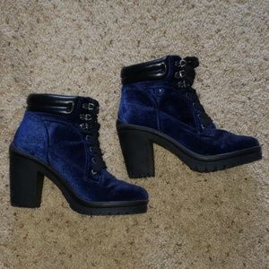 Blue Heeled Boots